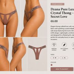 Dyana Pure Luxury Crystal Thong  Secret Love