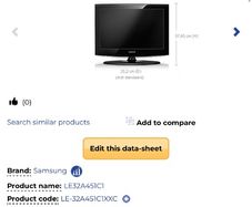 Samsung TV 32" with speakers