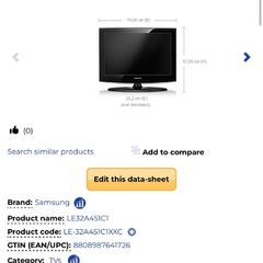 Samsung TV 32" with speakers