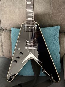left handed flying v guitar