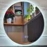 LED Bathroom Mirror Bluetooth Antifog Dual LED Round 60cm Bright Makeup Light Image 2