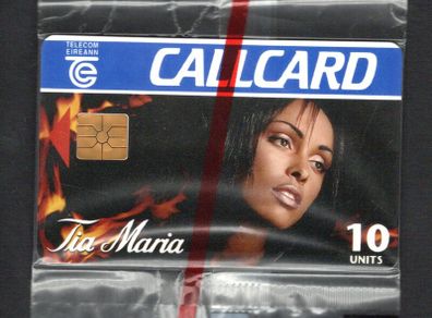 1995 Ireland 10 unit Tia Maria Type A Make Your Next Call A Tia Maria" slogan (Gemplus GEM1) Call Card Mint in packaging