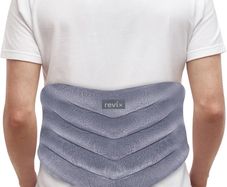 Microwavable Heating Pad for Back to Alleviate Pain, Extra Large Microwave Heated Pack with Moist Heat for Waist, Stomach, and Shoulder, Unscented Hot or Cold Pack, Gray