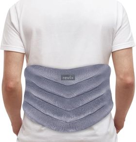 Microwavable Heating Pad for Back to Alleviate Pain, Extra Large Microwave Heated Pack with Moist Heat for Waist, Stomach, and Shoulder, Unscented Hot or Cold Pack, Gray