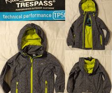 Kids Trespass Waterproof, Windproof Hooded Jacket