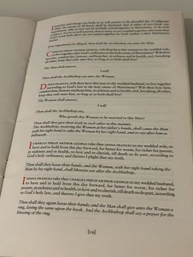 The Royal Wedding 1981 Official Programme
