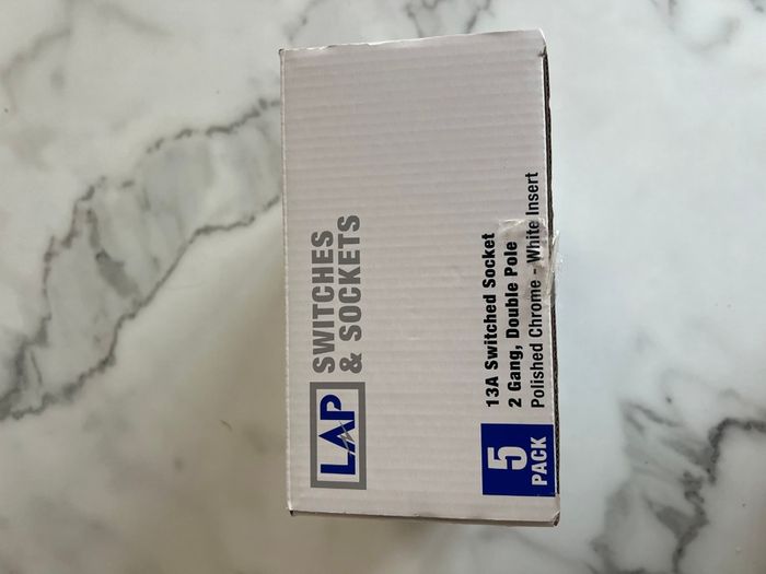 Sockets 2 Gang Chrome 5 Pack