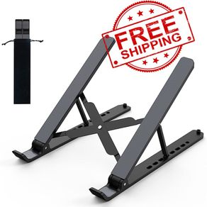 NEW SALE | Laptop Stand for Desk, Adjustable Laptop Riser ABS+Silicone Foldable Portable Laptop Holder, Ventilated Cooling Notebook Stand