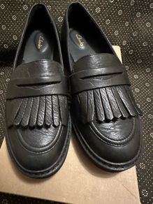 women Clarks leather shoes