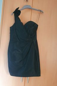 Elegant One Shoulder Black Dress