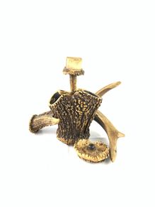 Rare unique antique antler desk set