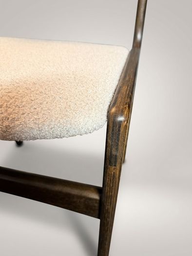 Set of 4 Mid-Century Danish Stained Oak Dining Chairs attributed to Erik Buch.