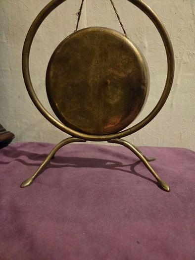 Antique Brass Tabletop Gong