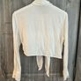 ZARA White Cropped Shirt - Small Image 6