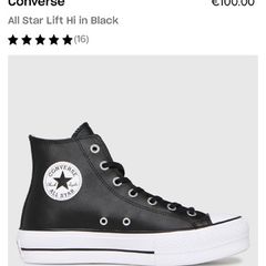 black leather converse size 6