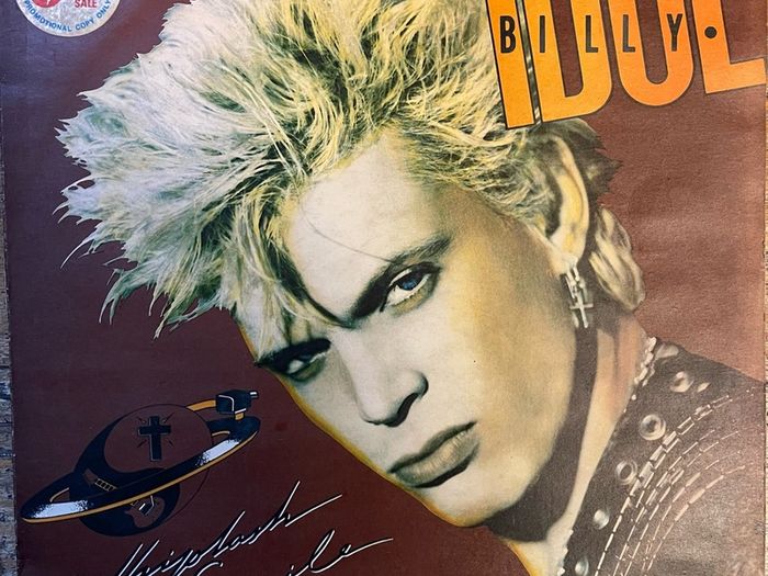 Rare Billy Idol promotional copy Zimbabwe release of whiplash smile. Vinyl is nm and sleeve is vg