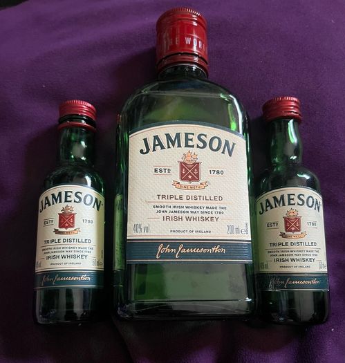 Jameson powers Whiskey gin vodka empty mini bottles