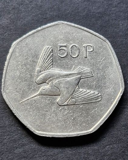Ireland 1988  50p Pence coin.