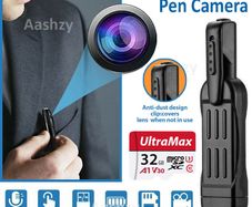 Mini Spy Hidden Pocket Clip Pen Camera 1080P HD Portable Pen Video Recorder DVR
