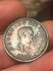 1806 British Halfpenny coin "No berries" Post included