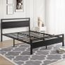 4ft6 Double Bed Frames with Wooden Headboard Image 4