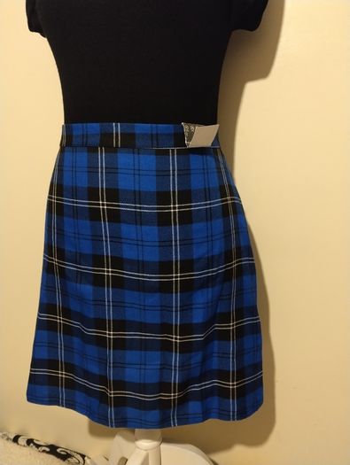 Blue Check Skirt, New With Tags