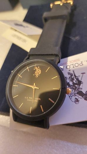 U.S. Polo Assn black quartz watch Its the epitome of understated