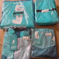 Deliveroo bags and uniform