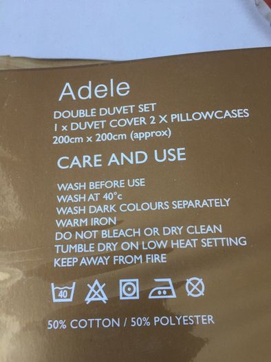 Reversible double duvet set