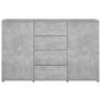 Sideboard Concrete Grey 120x35,5x75 cm Chipboard Image 5