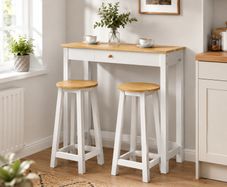 Dining table with two stools