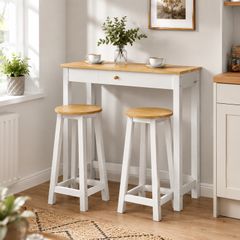 Dining table with two stools