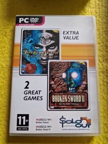 Broken Sword 1 & 2 pc Dvd rom games Original
