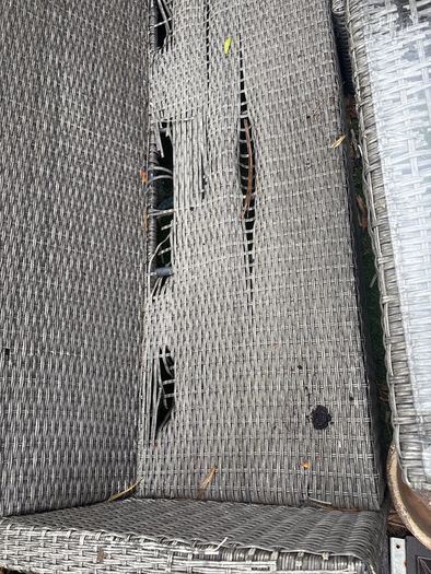 L-- Shaped outdoor sofa needs repair