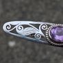 Vintage Sterling Silver And Amethyst Brooch Image 6