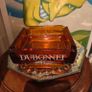 Vintage Dubonnet heavy amber glass advertising ashtray Image 2