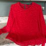 ladies red top long sleeve Image 2