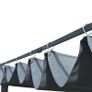 Gazebo with Sliding Roof Poly Rattan 400x400x200 cm Grey and Anthracite Image 2