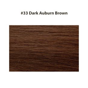 Micro Ring Hair Extensions 20" Double Drawn I Tip Remy Hair 25g - #33 Dark Auburn Brown