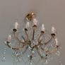 Chandelier 12 arm made with SWAROVSKI crystals color gold Image 2
