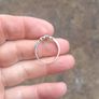 Emerald and CZ Sterling Silver Claddagh Ring Image 5