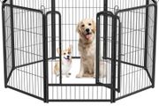 8 Panel Puppy Pen with Door, High 80cm Indoor/Outdoor Pet Exercise Playpen, Portable Foldable Animal Run Enclosures for Dogs, Puppies, Cats, Rabbits and Other Animals MULTIPLE COLOURS AVAILABLE (FREE POSTAGE)