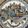 Jerusalem vintage multi colour souvenir  plate Image 2