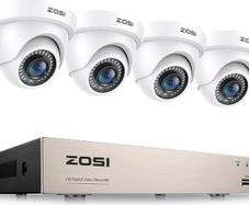 Zosi security camera's x4 with 8 channel DVR no hard drive
