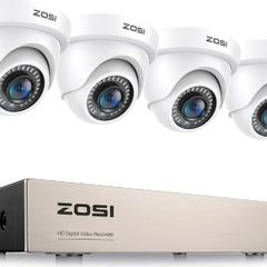 Zosi security camera's x4 with 8 channel DVR no hard drive