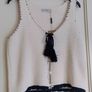 Gallery cream knitted waistcoat. Image 3