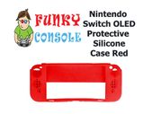 Nintendo Switch OLED Protective Silicone Rubber Gel Console Soft Case Cover Red