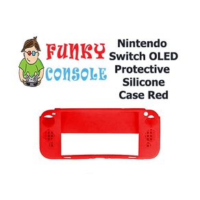 Nintendo Switch OLED Protective Silicone Rubber Gel Console Soft Case Cover Red