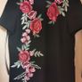 NEW - Zara Embroidered black midi dress UK 8 Image 3
