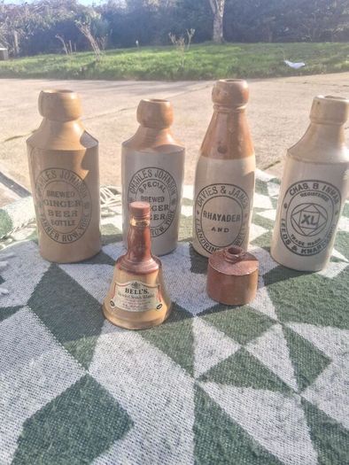 Victorian Stoneware Glazed Bottle Collection